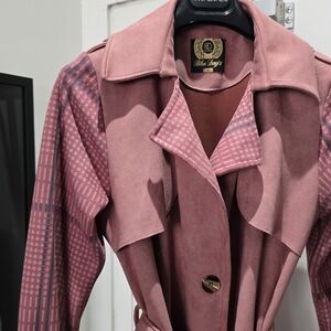Mauve Suede Trench Coat | Blue Days Trench Coat